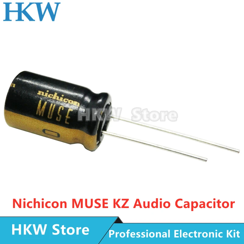 10pcs New Nichicon MUSE KZ Series Hi-Fi Audio Capacitor 10UF 22UF 33UF 47UF 100UF 220UF 470UF 1000UF 25V 50V 100V Copper Feet