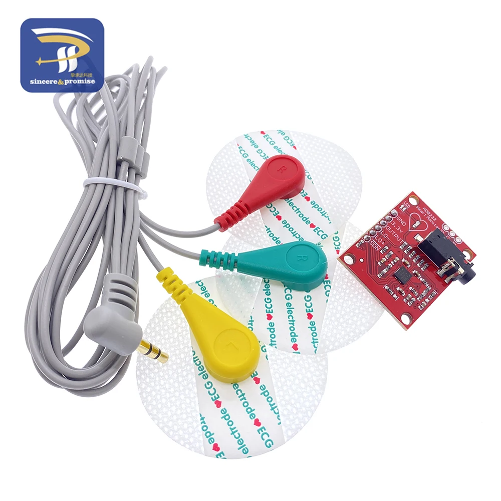 AD8232 ECG Physiological Measurement Heart Pulse Single Lead Heart RateMonitor Sensor Module for Arduino UNO R3 diy kit