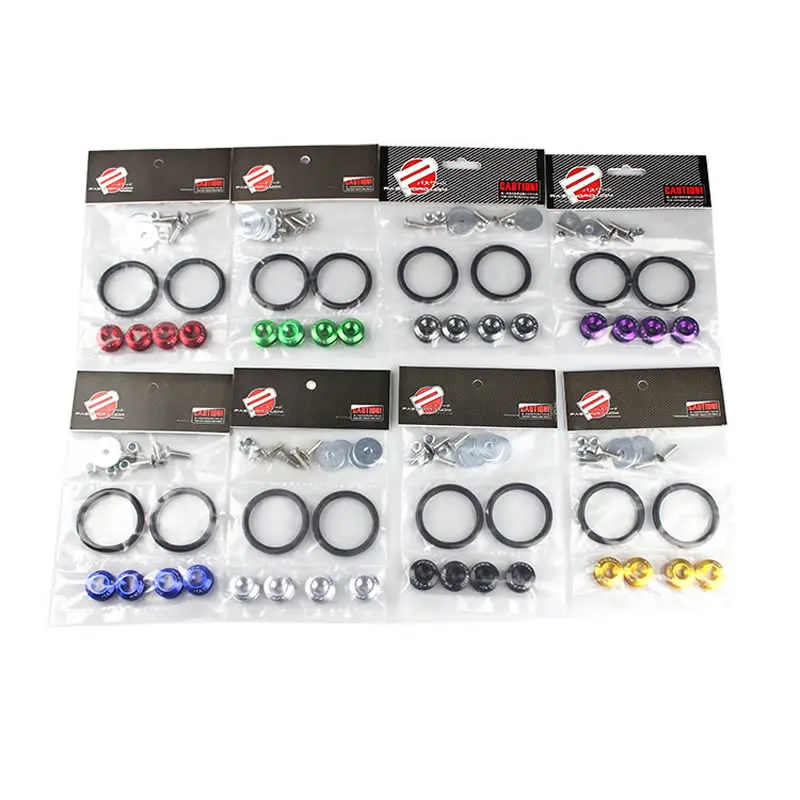 Universal JDM PASSWORD Aluminum Bumper Quick Release Fasteners Fender Washers For Honda Civic Integra