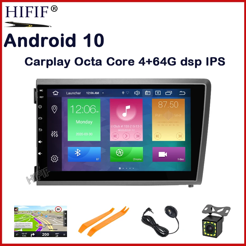 

Octa Core Android 10 Car Radio Audio video GPS Navi Player For Volvo VOLVO S60 V70 XC70 Multimedia Head DVD Unit IPS Wifi OBD