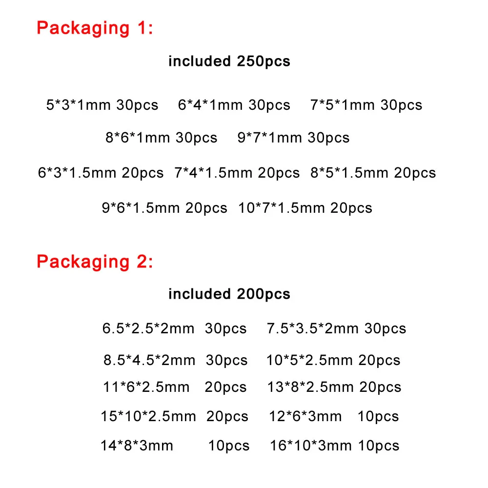 NBR Seal Ring Kit Thickness CS 1/1.5/2/2.5/3mm Small Sizes Oil Resistance O-Ring Set Nitrile Butadiene Rubber Repair Kit