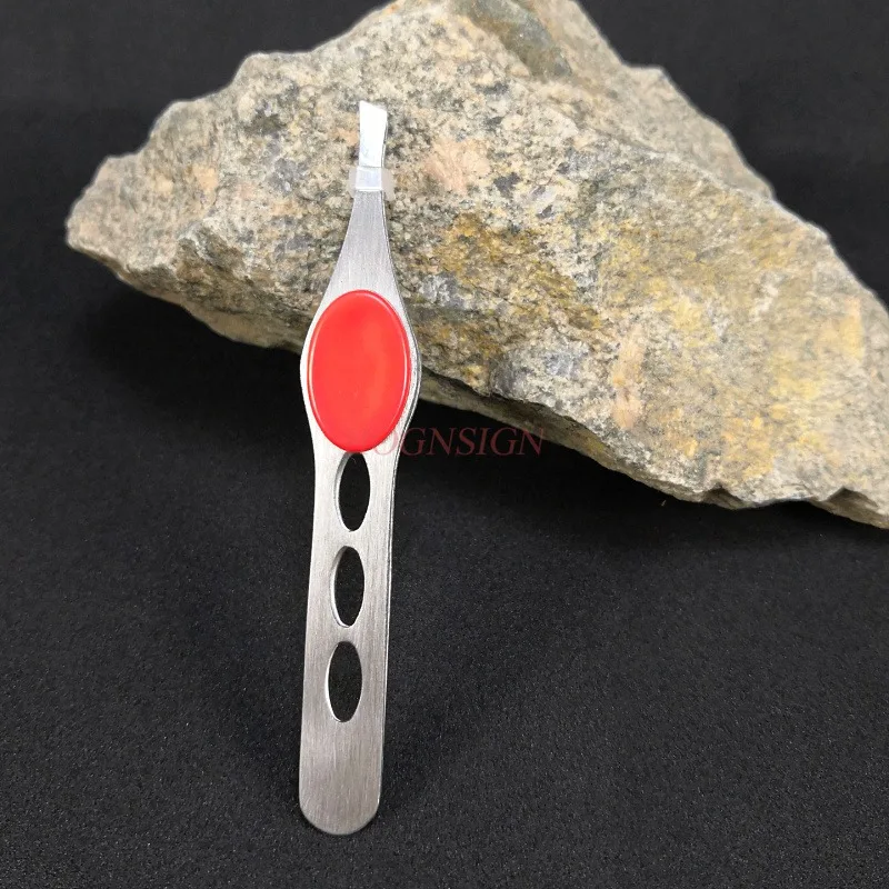 คีม Beveled แหนบสแตนเลส Forcep คีม Tweezer คิ้วถอนขนตาปลอมตาคิ้วคลิปเครื่องมือ