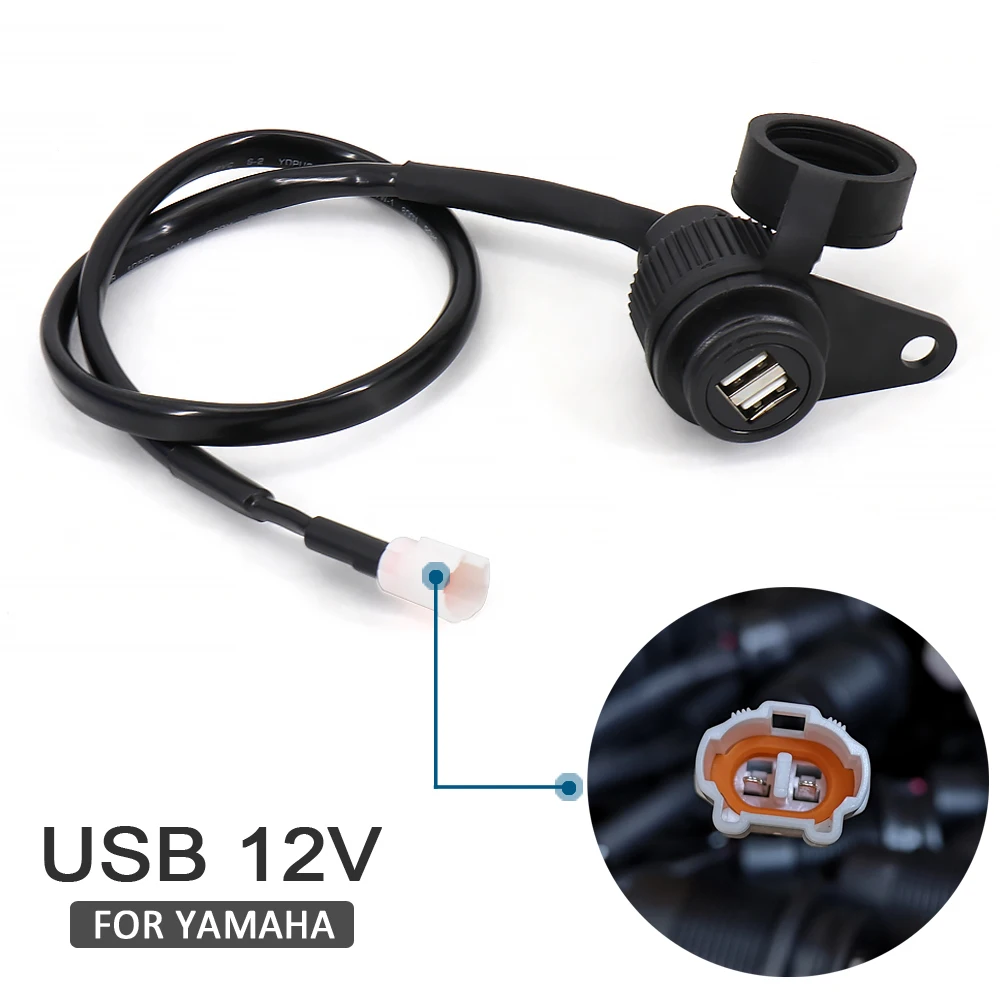Motorcycle 12V DV For Yamaha MT-07 MT-09 SP Tracer FZ-09 FZ-07 Tracer XSR 700 900 Double USB Charger Adapter Socket Converter