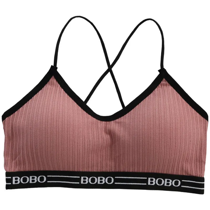 Neuer Sling Yoga Sport BH für Frauen Dünn schnitt schöne Rücken riemen Bottom ing Weste Gym Push-up Laufen Sport BHs Tube Top