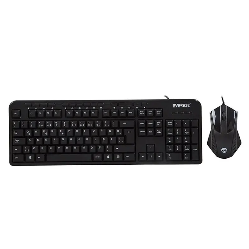 EVEREST UN-797 PLUS USB WIRED MULTIMEDIA QWERTY KEYBOARD-OPTICAL MOUSE COMBO SET