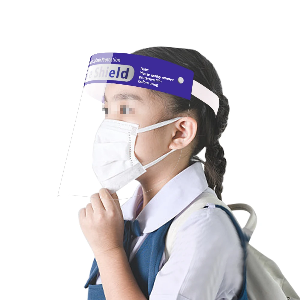 1pcs Kids Adult Face Shield Protective Face Screen Double-Sided Fog proof Prevent Toxic Liquid Splashing From Droplets Mask