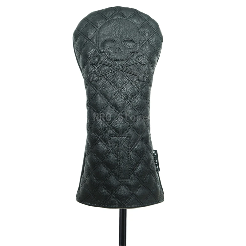 1Pcs For Driver Golf Club Head Cover  PU leather Fashion Black  Skeleton Black