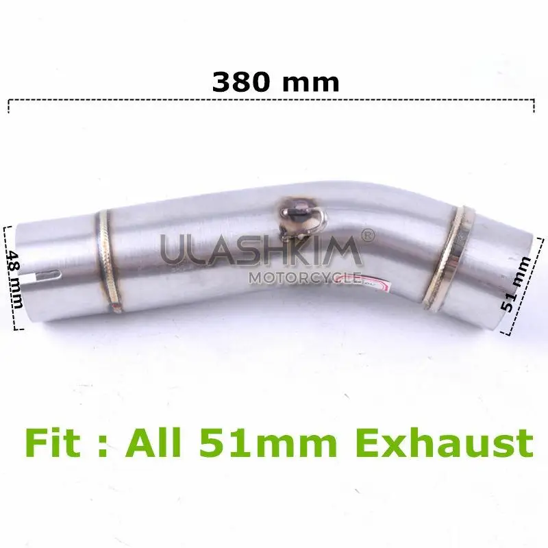 Motorcycle Full System Exhaust Muffler Middle Link Pipe Slip On For Honda CB400 CB 400 Fit All Years