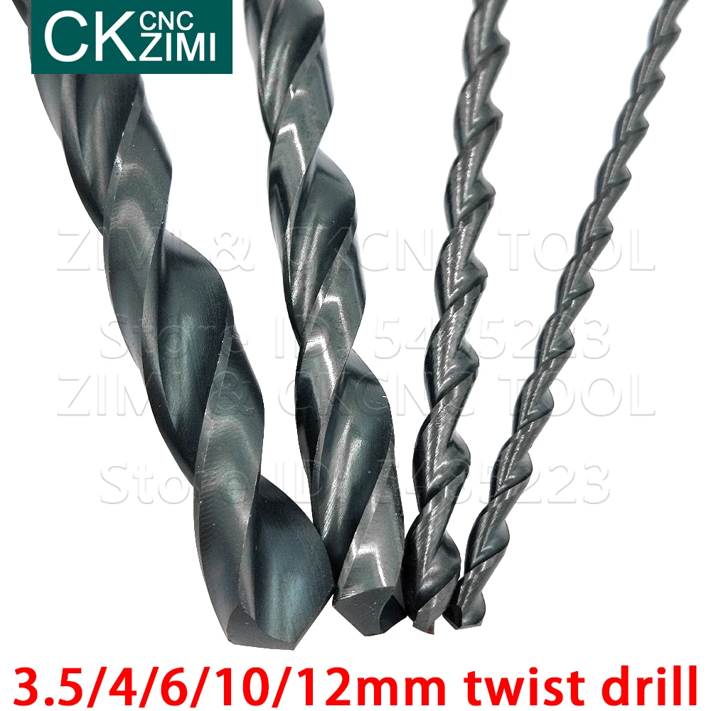 1P 3.5Mm 4Mm 6Mm 10Mm 12Mm Mata Bor HSS Baja Kecepatan Tinggi Lurus Pisau Bor Putar Alat Daya Bor Putar Kobalt untuk Logam