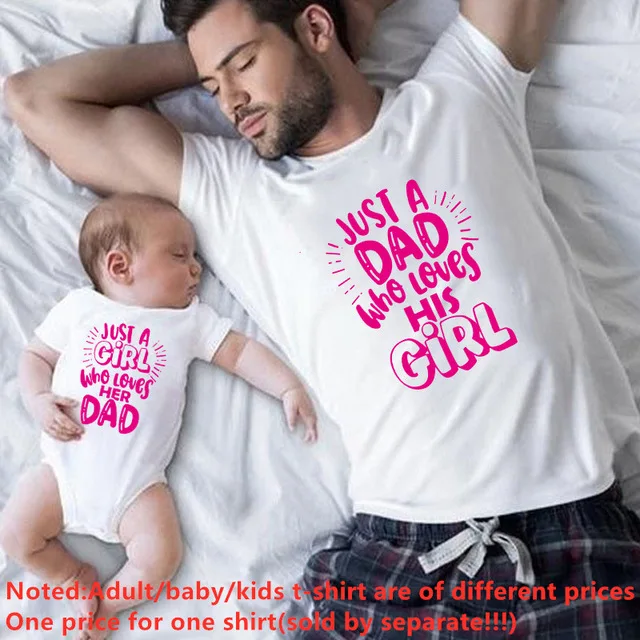 FUNNY  Daddy and Daughter Shirts Dad Girl Family Look Tees Daddy and Me Shirts Daddy and His Girl Summer Family Matching Clothes