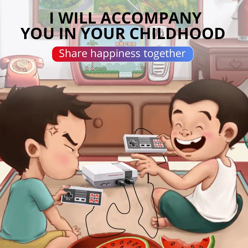 وحدة تحكم ألعاب فيديو عتيقة مع لوحة ألعاب مزدوجة ، وحدات تحكم في مخرج الفيديو ، مشغل ألعاب ، ألعاب كلاسيكية مدمجة ، FC ، N ، ES