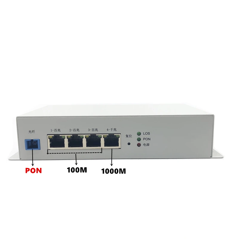 Categoria industrial exterior onu 1ge + 3fe onu gpon 2.5g do cerco do metal com modem 10/100/1000 m rj45 da rede de ftth onu wifi para olt