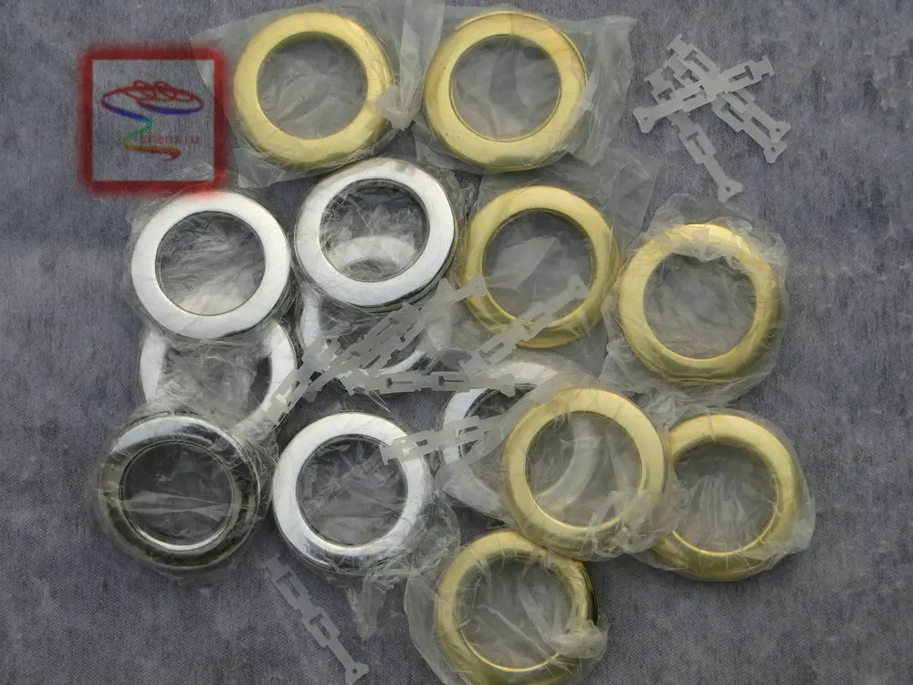 80pcs High quality Curtain accessories large roman ring roman grommet for curtains gold and silver hole-digging circle