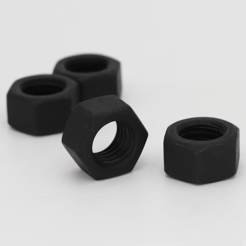 M2 M2.5 M3 M4 M5 M6 M8 M10 M12 M14 DIN934 Black Carbon Steel 8.8 Grade Full Metric Thread Hex Nuts Hexagon Nut