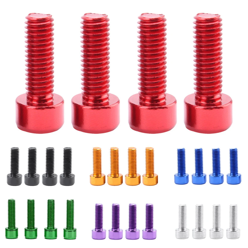 2pcs Water Bottle Cage Bolts Holder Screws Hex Socket Screws Aluminum Alloy Bicycle Accessories 7Colors