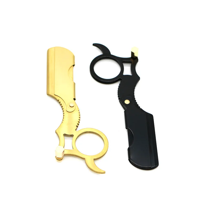 

1P Straight Edge Barber Razor Haircut Beard Eyebrow Shaving Tool Manual Depilation Razor Hairdresser Trimming Blades Ring Shape