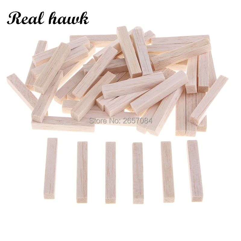 8X8 Mm Lange 50/80/100/130/150 Mm Vierkante Balsahout Stok Houten deuvel Staaf Blok Voor Kids Model Maken Ornamenten Diy