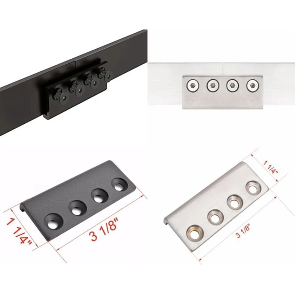 Rustic Interior Sliding Barn Door Hardware Track Connector