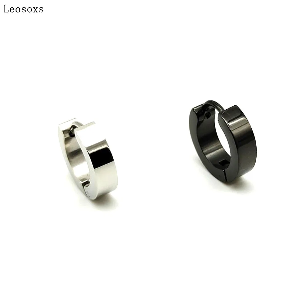 Leosoxs 1 Piece Hypoallergenic black earrings ear stud ear jewelry fashion couple earring ear ring