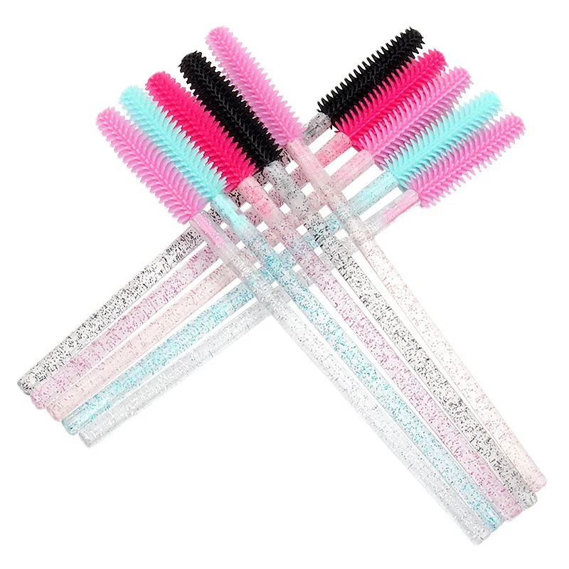 1000 pcs Glitter Stick One-Off Disposable Eyelash Brush Mascara Applicator Wand makeup Brushes Eye care makeup Styling tools