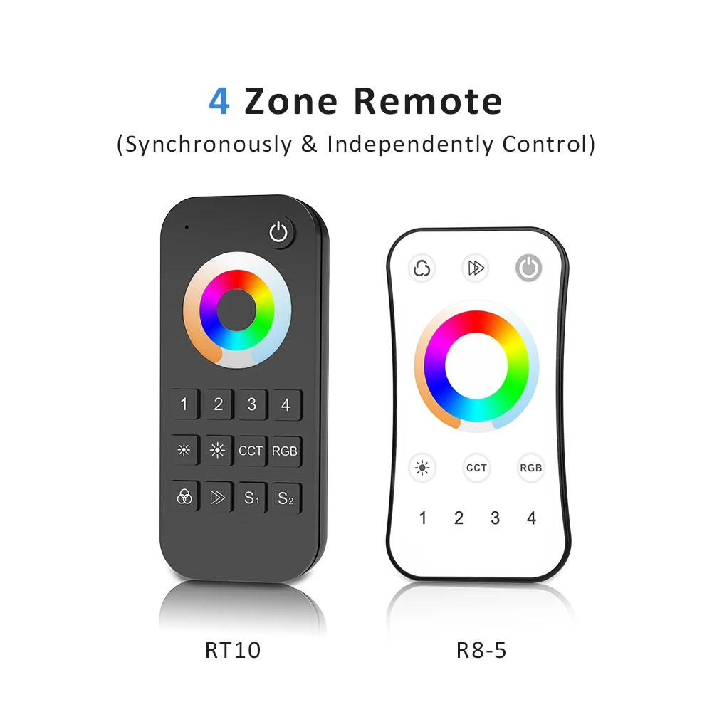 RGBCCT LED Controller 12V 24V 5CH RGB CCT RGBW RGBWW LED Strip Light Controller Smart Wifi RF Wireless Touch Remote Control V5-M