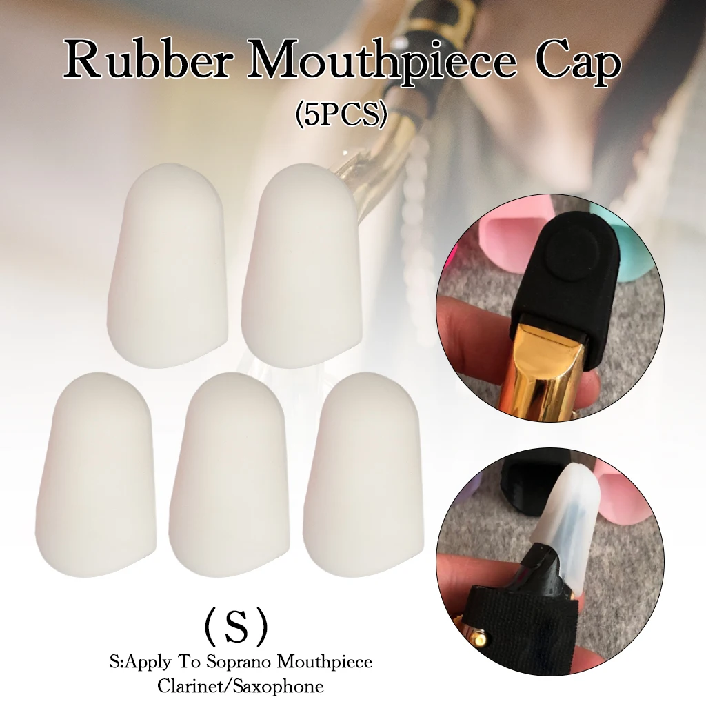 NAOMI 5pcs Rubber Mouthpiece Cap Softness And Environmental Friendly Protect Universal For Clarinet Saxophone Parts Accessories