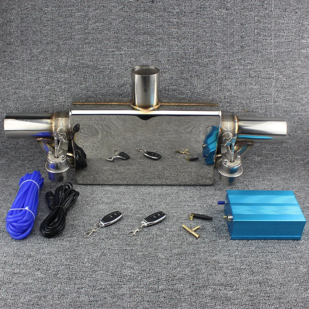 Car modified exhaust pipe welding edge T valve muffler modified sound valve muffler drum controller 51mm63mm70mm76mm