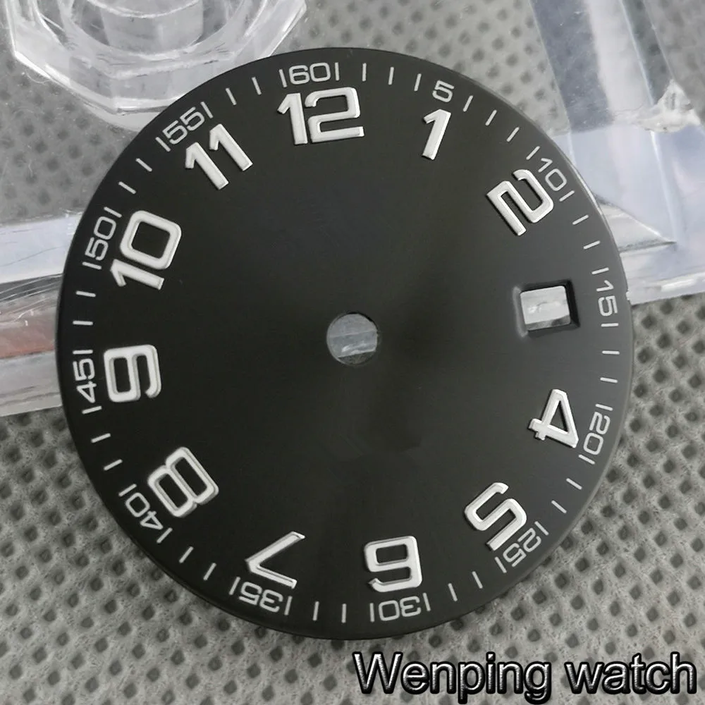 NEW 29.2mm Sterile Black Watch Dial Fit ETA 2824 2836 Miyota 8205 8215 Mingzhu 2813 3804 Movement Customized logo are available