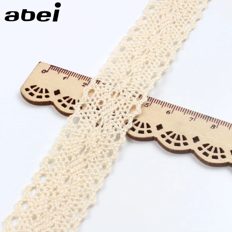 5yards/lot 3cm White Beige Double Sides Lace Trims DIY Patchwork Handmade Sewing Fabric Accessories Wedding Scrapbooking Ribbon