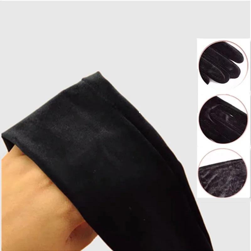 Winter Autumn Women Gold Velvet Long Touch Screen Gloves 43cm 53cm 65cm Long Gloves Black Warm Velvet Elastic Warm Driving Glove