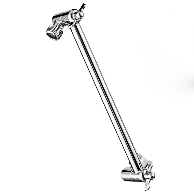 11 Inch Adjustable Shower Arm Universal Connection Solid Brass Shower Adjustable Angle Anti-leak Shower Extension Arm