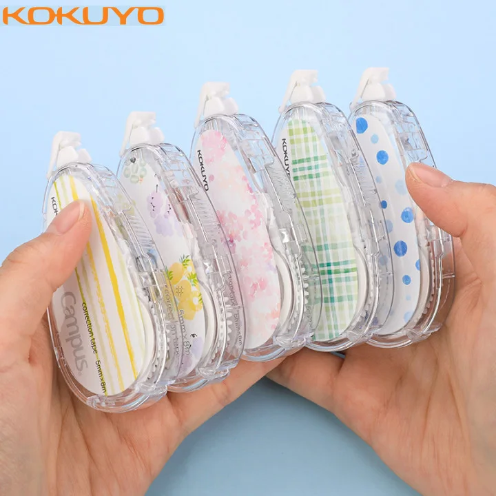 New Products Japan KOKUYO Correction Tape Set Campus Base Paper Students Use Color Replaceable Core Correction Tape Economical8m