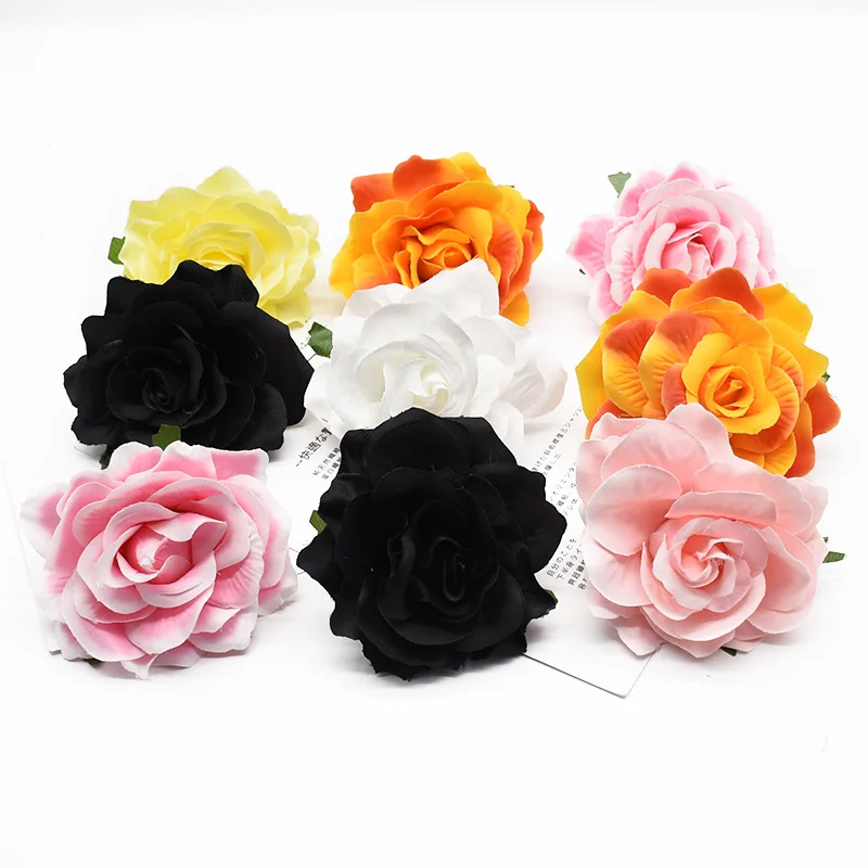 5 Pieces 10cm Big Roses Wedding Explosion Decoration Flower Wall Artificial Flowers Wholesale Indoor Shooting Props Home Decor