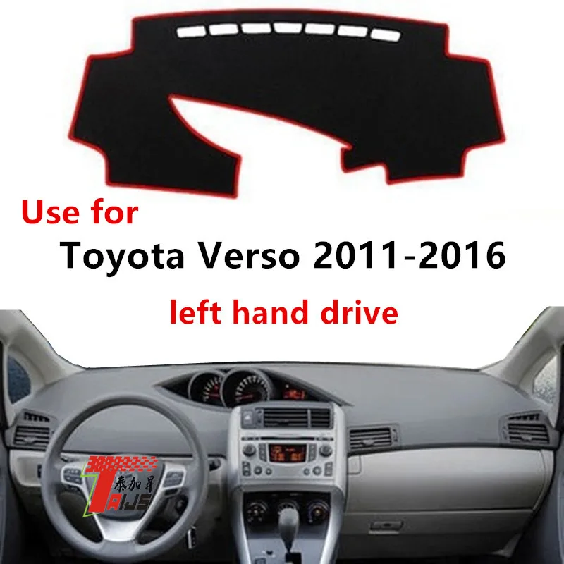 TAIJS Factory anti UV New Design Polyester Fibre Car Dashboard Cover For TOYOTA Verso 2011-2016 Left hand drive