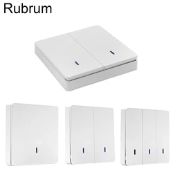 Rubrum 86 Wall Panel Switch & 433Mhz Universal Wireless AC 110V 220V 10A Lamp Light RF Relay Remote Control Switch Receiver