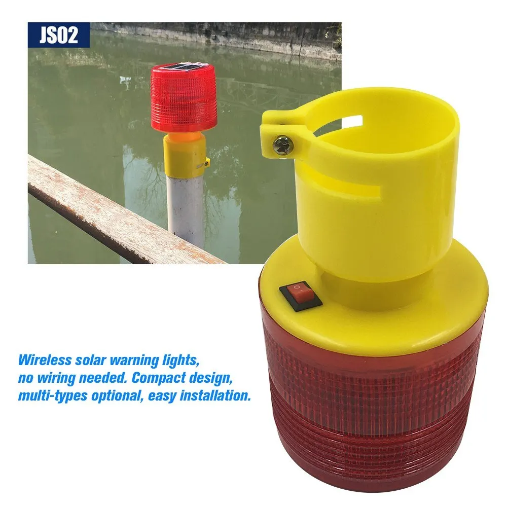 Solar Warning Lights 4pcs Leds Auto Night Sensor Detecting Light Brightness And ON/OFF Automatically