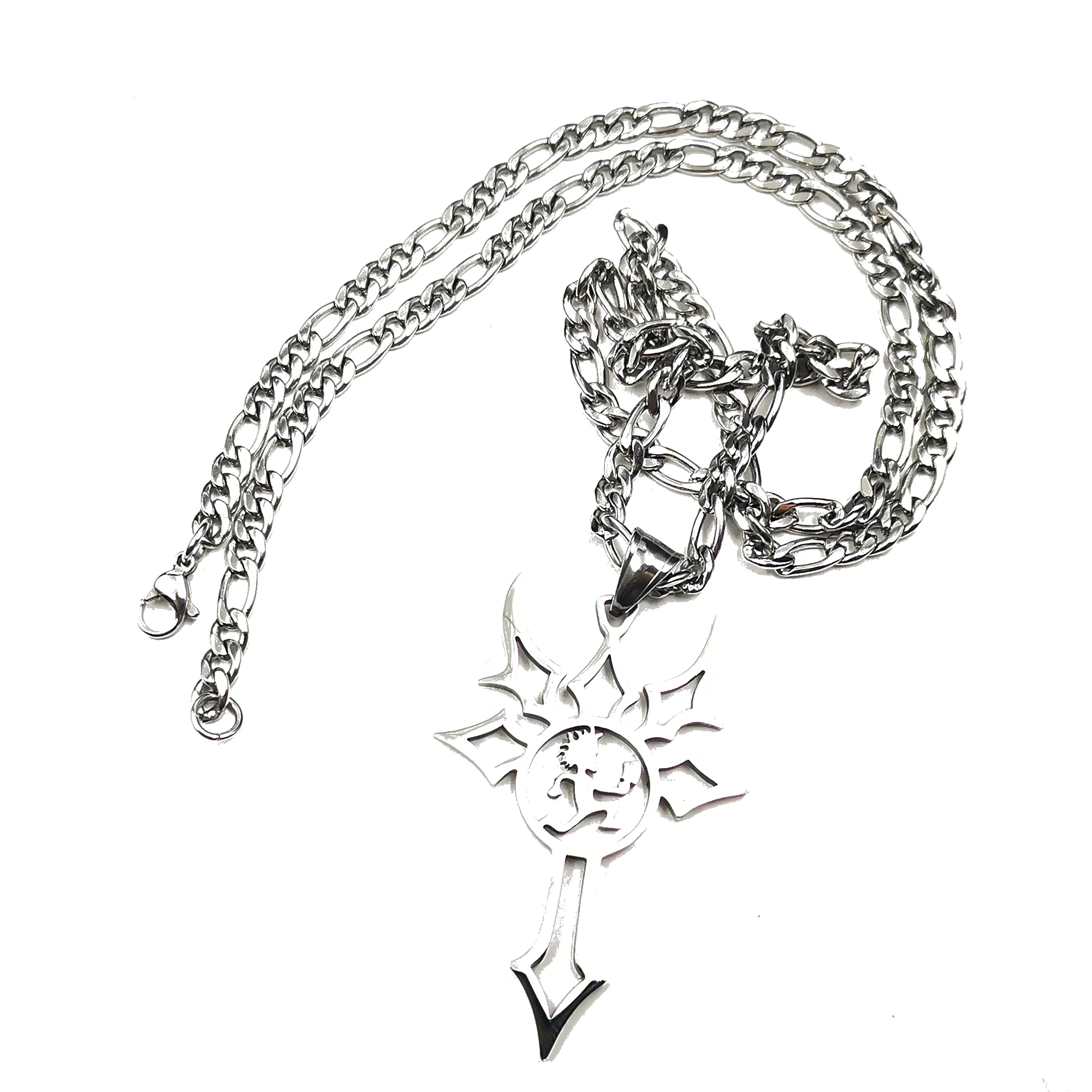 Collana da uomo grande con croce ICP da uomo collana con ciondolo Juggalo catena in acciaio inossidabile NK 4MM 24 pollici