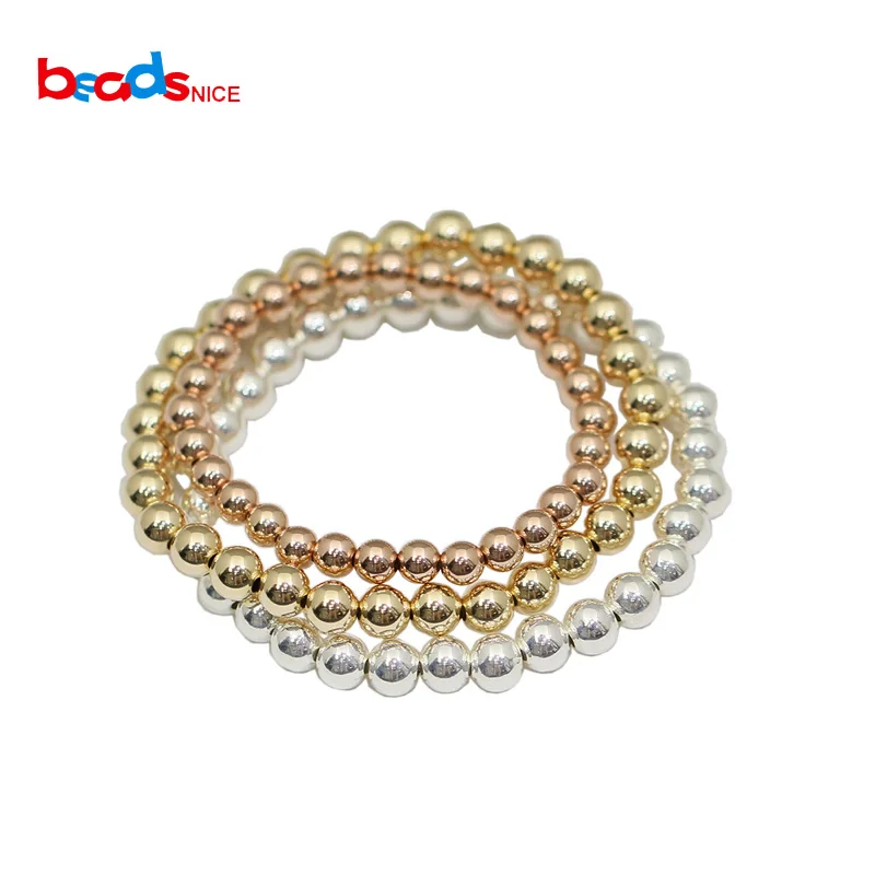 2mm-6mm Handmade Jewelry 14K Gold Filled /Sterling Silver/Rose Gold Filled Beads Bracelet