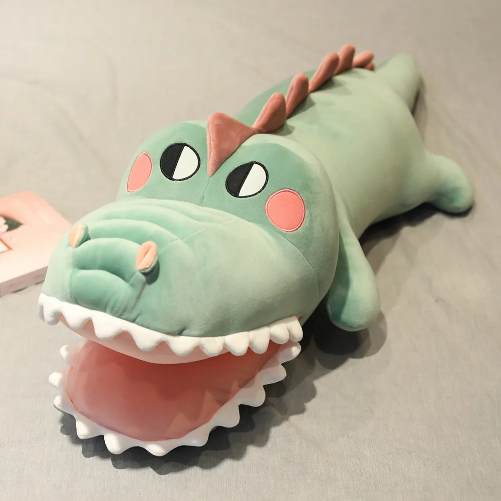 1PCS Large Cute Big Tooth Crocodile Plush Toy Soft Plush Stuffed Animal Kids Toy Squeeze Toy Spoof Toy Christmas Gift