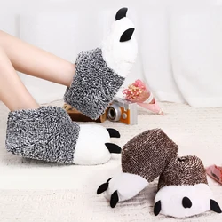 2022 Winter Warm Soft Indoor Floor Slippers Women Men Children Shoes Paw Funny Animal Christmas Monster Dinosaur Claw Plush Home