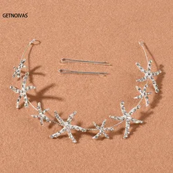 Starfishes Soft Headband with 2 Hairpin Alloy Hair Loops Bangs Holder Hair Accessories for Daily Wear & Gifts SL