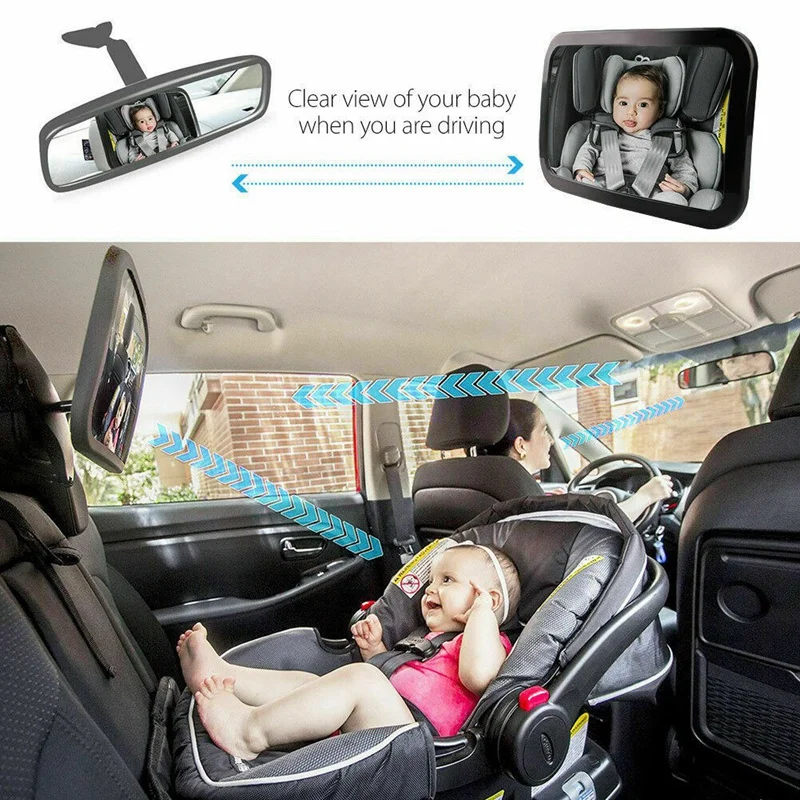 Baby Car Seat Rear View Mirror Facing Back Infant Kids Child Toddler Ward Safety Baby Safety Mirror