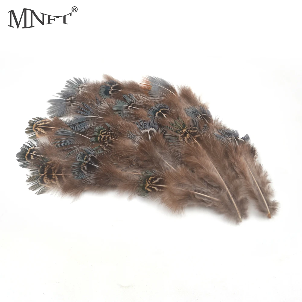 MNFT 100Pcs Natural Colors Pheasant Feathers Green Eyebrows Feathers Fly Fishing DIY Materials