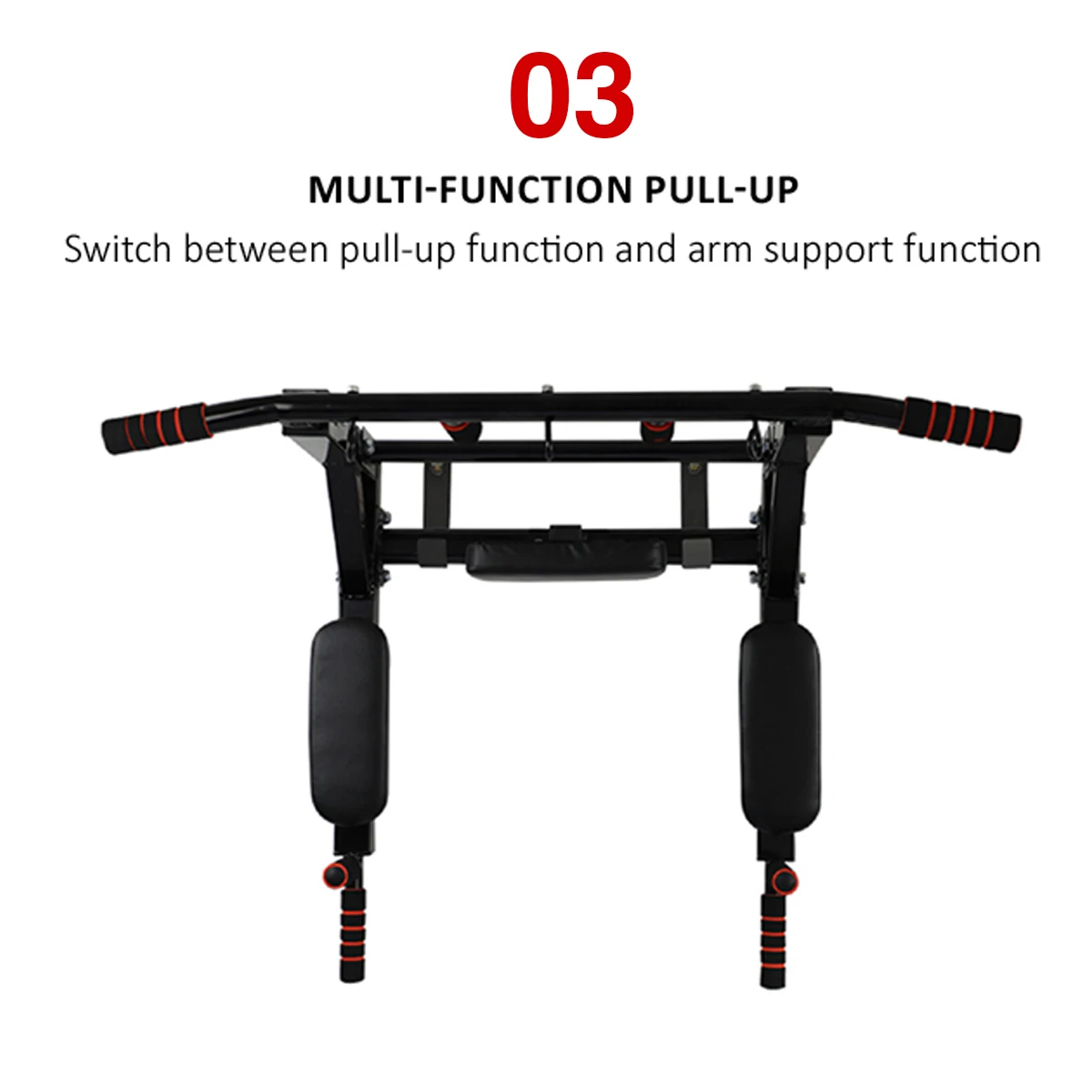 Multi Wall Mounted Pull Up Bar Dip Station Loading 300 KG Chin Up Bar Fitness Equipment for Home Gym Sport Workout