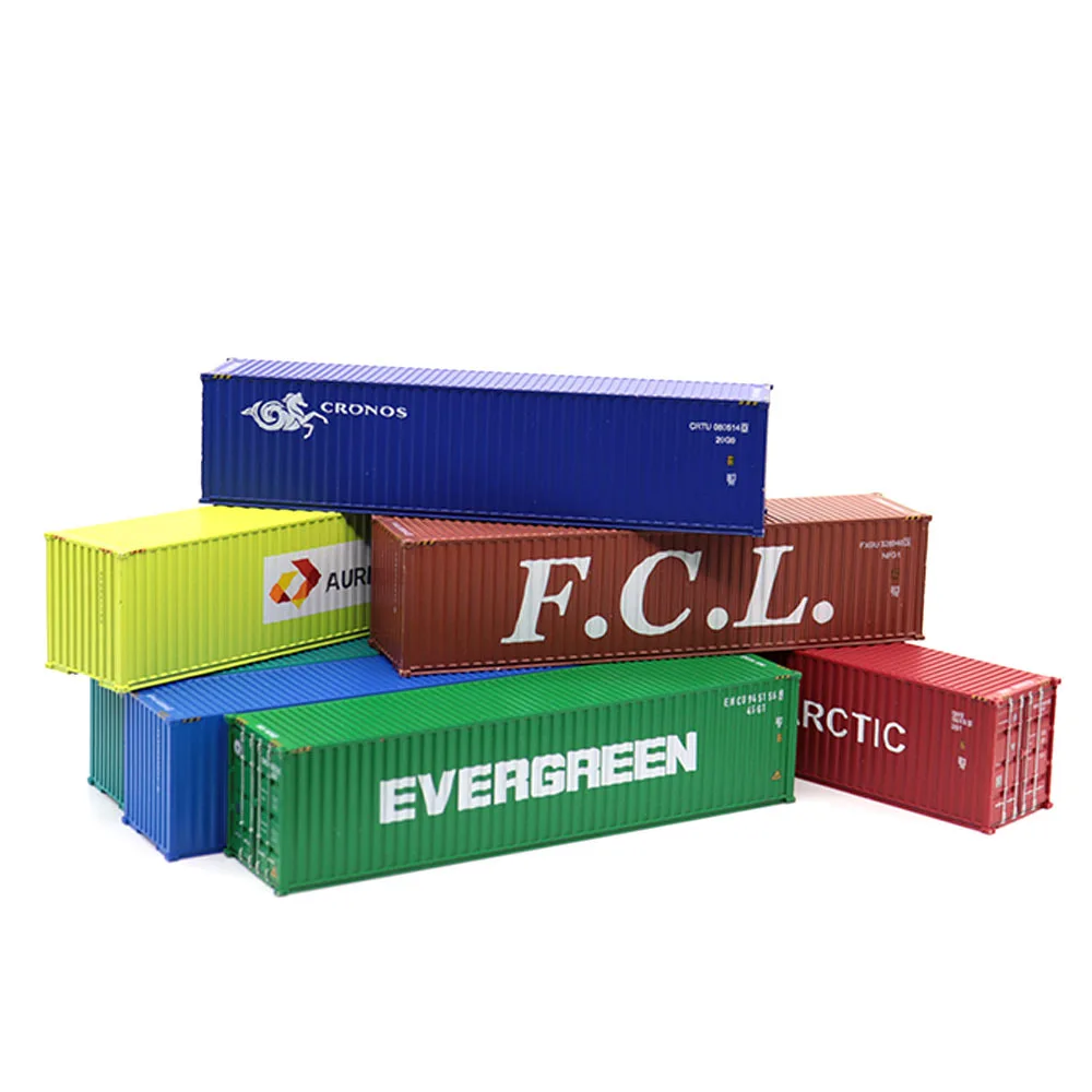 HO Scale Model Train Accessories 40 Feet Shipping Freight Container 1: 87 Cargo Box Railway Landscape Layout Diorama Kits