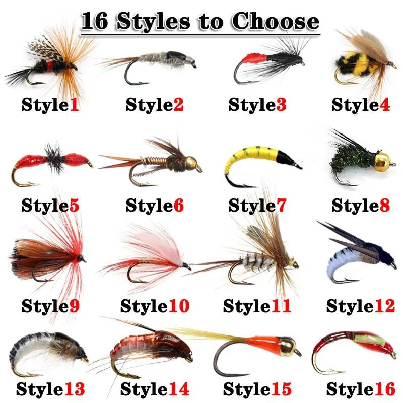 5Pieces Brass Beadhead Peacock Herl Buzzer Fly Ice Fishing Fly Lure Jig Nymph Larvea for Trout Perch Bluegill Fishing