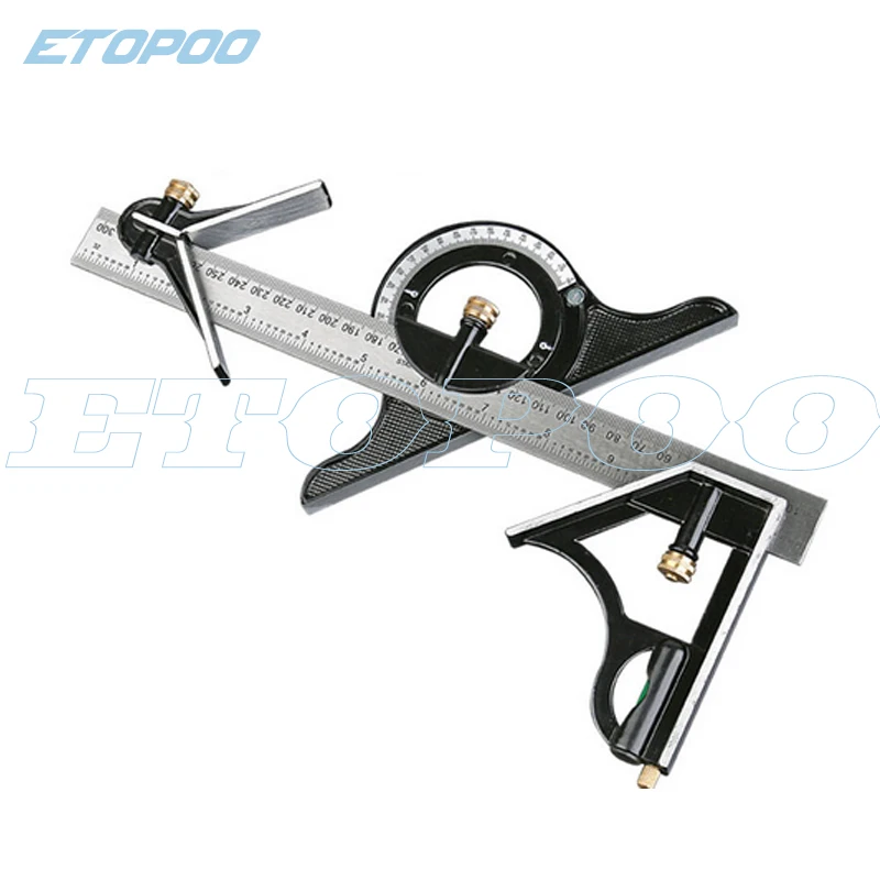 0-300mm professional carpenter tools Combination Square Angle Ruler Stainless Steel protractor Multi-function Measuring Tool