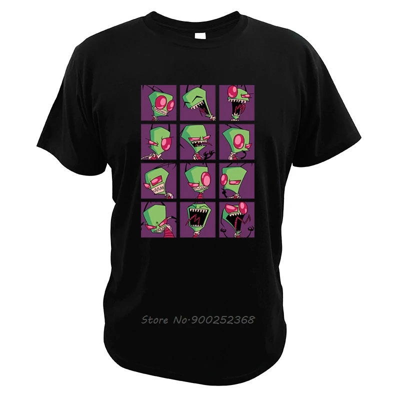 Zim T Shirt TV Show  Cotton Digital Print High Quality Funny Tee Tops Invader Zim Tshirt Men Cotton Tshirt Streetwear