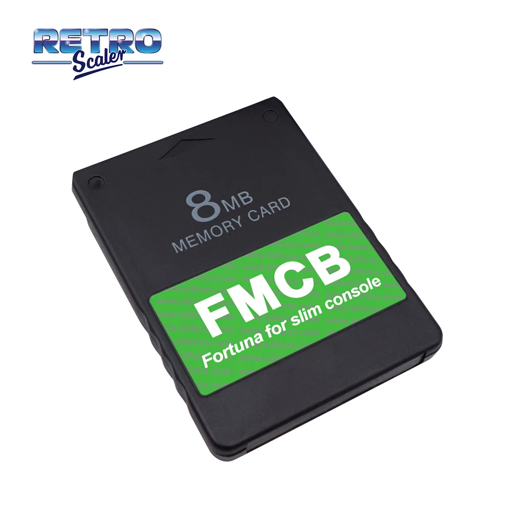 RetroScaler Fortuna Free McBoot FMCB tarjeta de memoria de 8MB, 16MB, 32MB, 64MB, tarjeta de programa para todas las consolas de juegos PS2 Slim