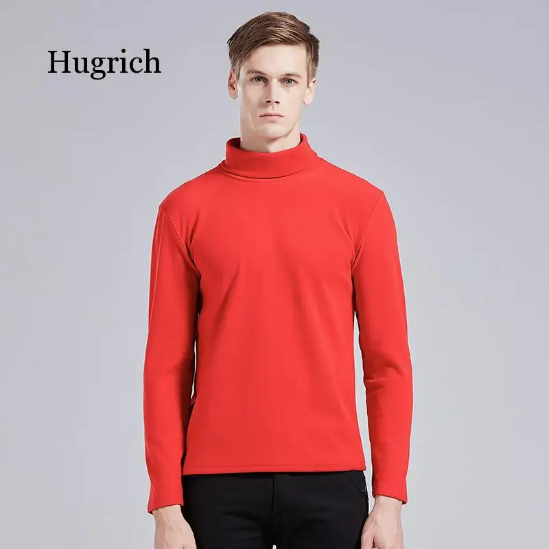 Men's High Collar Pullover Long Sleeve Autumn and Winter Warm Knitwear